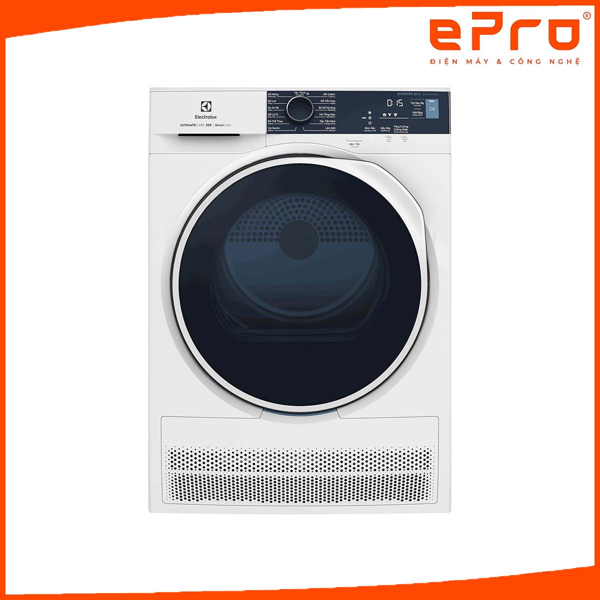 Máy Sấy Ngưng Tụ Electrolux EDC804P5WB - Hàng Chính Hãng