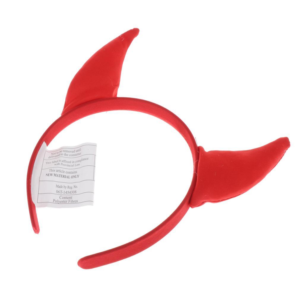 Red Devil's Horn Headdress For Cosplay Accessories Halloween Party Favors