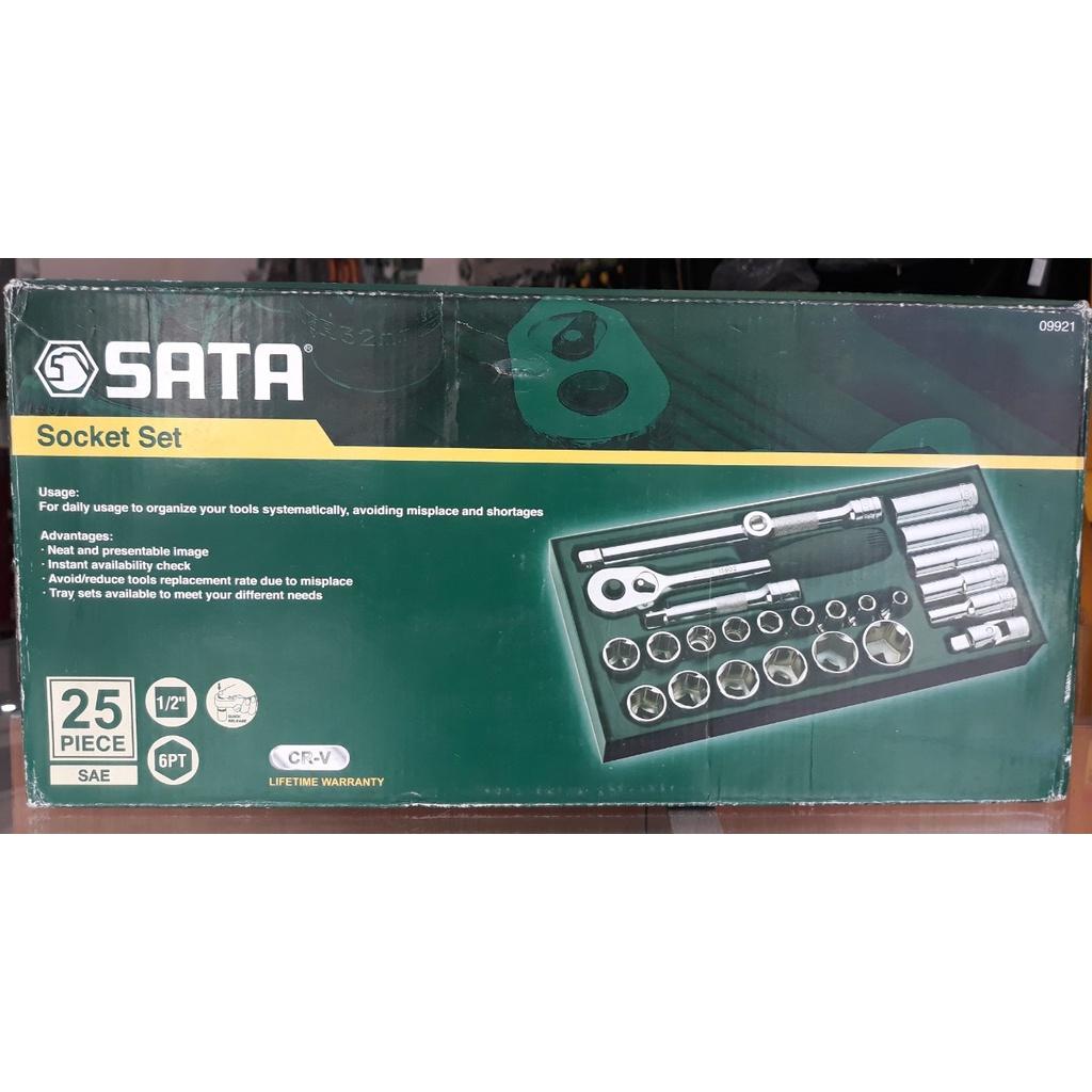 Bộ khay đầu tuýp 25 chi tiết 1/2 inch SATA 09921( hệ inch)