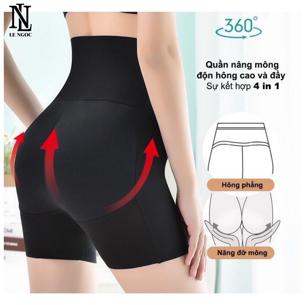 Quần độn mông,quần nâng mông định hình cạp cao gen bụng mặc váy, áo dài chất đúc su cao cấp LN151
