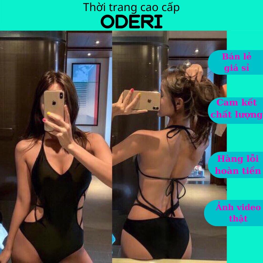 Bikini, Đồ Bơi Đi Biển Liền Đen Secxy ODERI LT-024