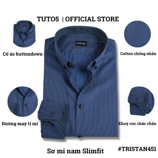 Áo sơ mi dài tay nam TUTO5 sơ mi công sở họa tiết sọc kẻ Slim fit Shirt cotton chống nhăn cao cấp phong cách trẻ trung, nam tính