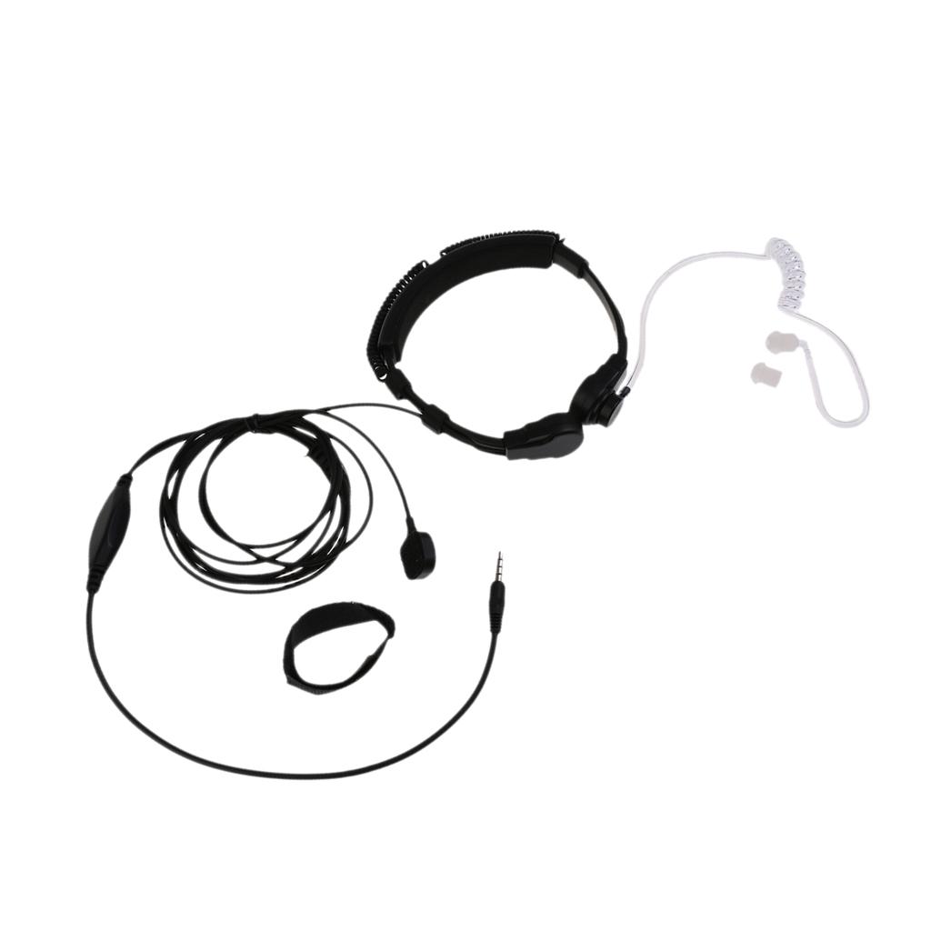 3.5mm Throat Viberate Mic Adjustable Neckband Headphone for Phones/Gaming