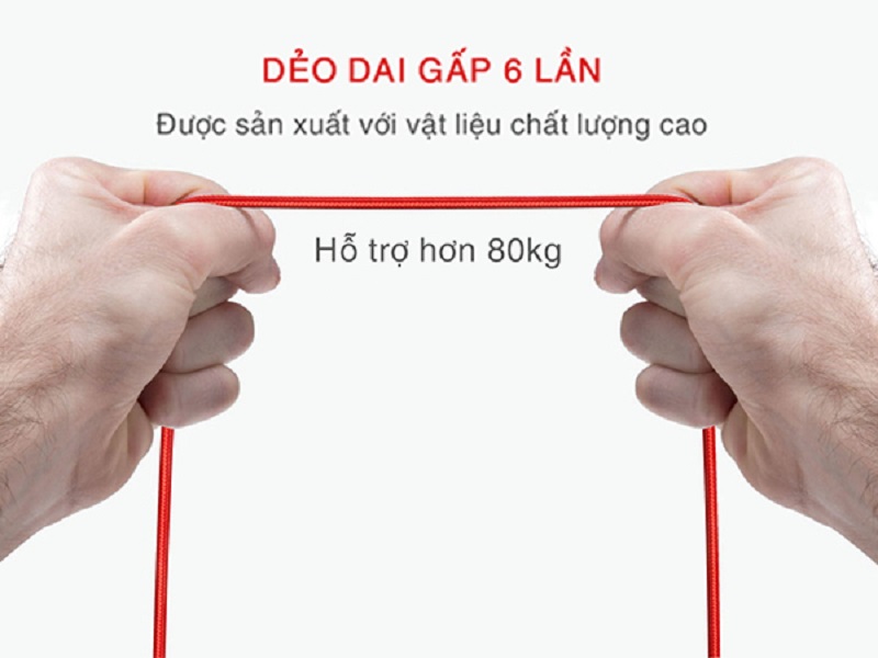 Dây cáp bọc dù chất lượng cao sạc nhanh Lightning Bagi IH150 dài 1.5m cho iphone/ipad/ipod - Hàng chính hãng