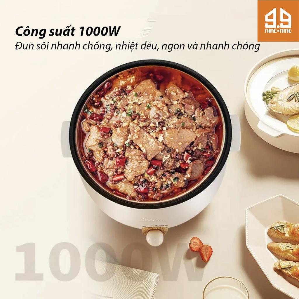 Nồi Điện Đa Năng Nấu Lẩu, Chiên, Xào, Rán, Chống Dính Vân Đá Dung Tích 2.5L