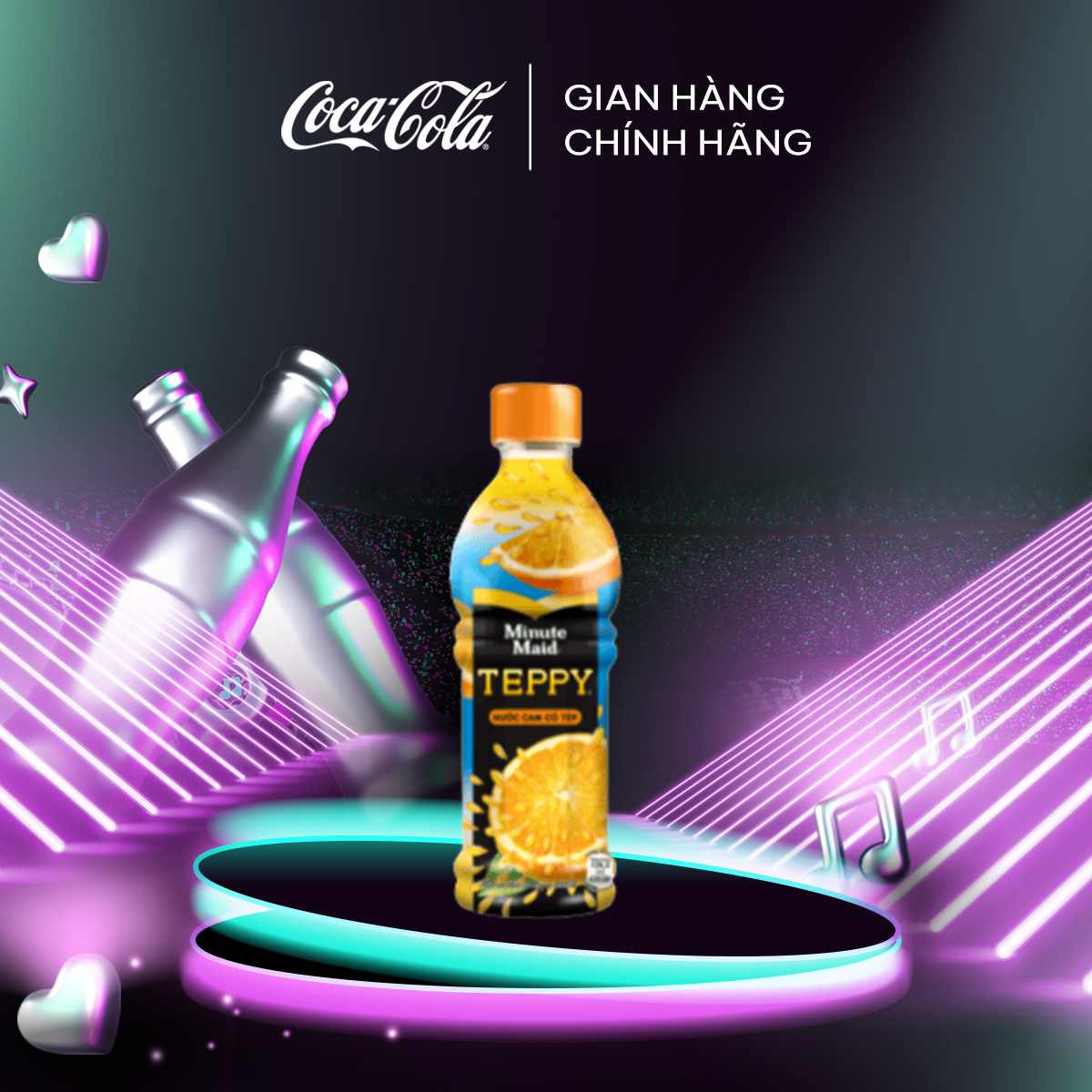 Thùng/Lốc 24 Chai Nước Ngọt Giải Khát Cam Nguyên Tép Teppy 327ml/Chai Sale 6.6 Supercheap Chính Hãng