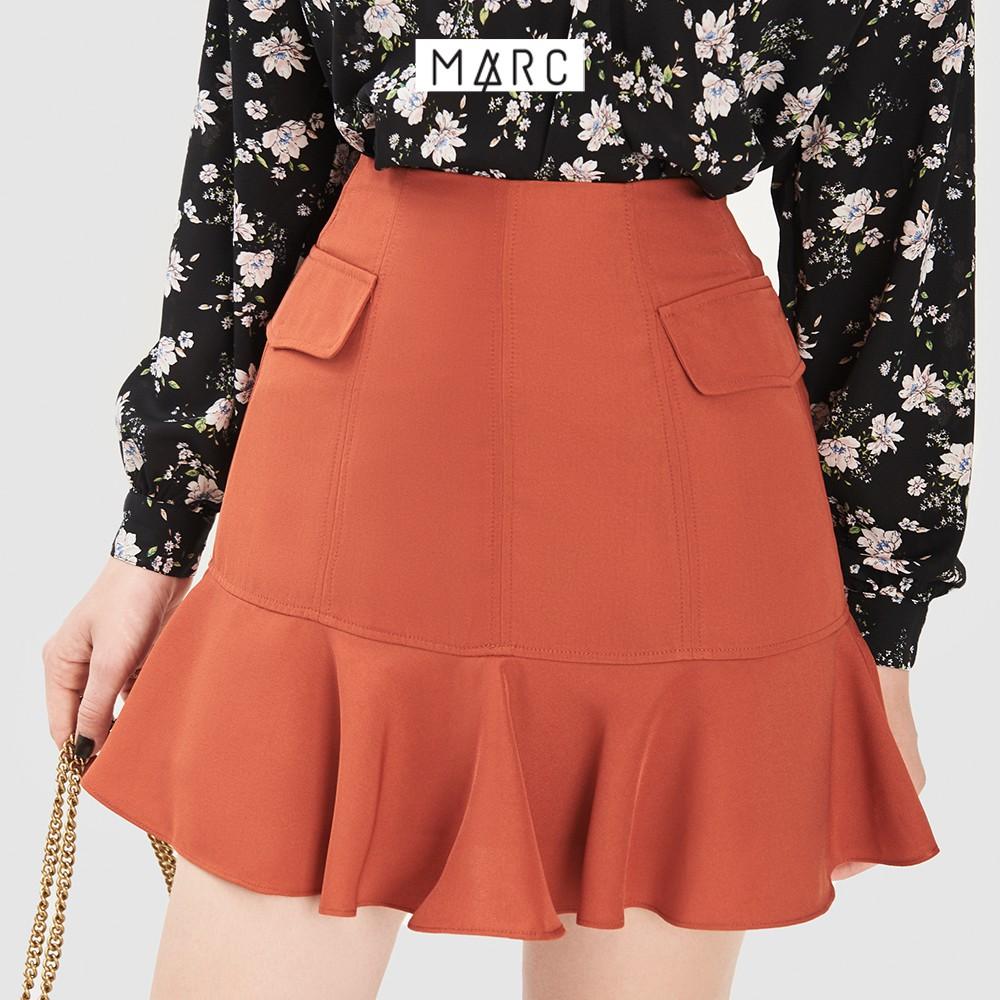 Váy nữ MARC FASHION mini hạ eo bèo nhấn nắp túi