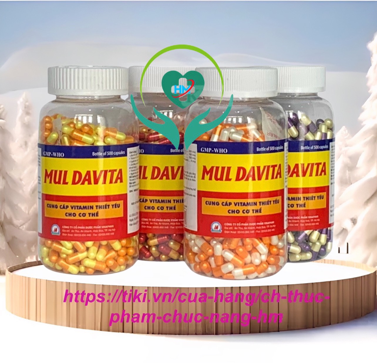 Viên bổ tổng hợp Muldavita Vinapharco, hộp 500v, tăng sức đề kháng