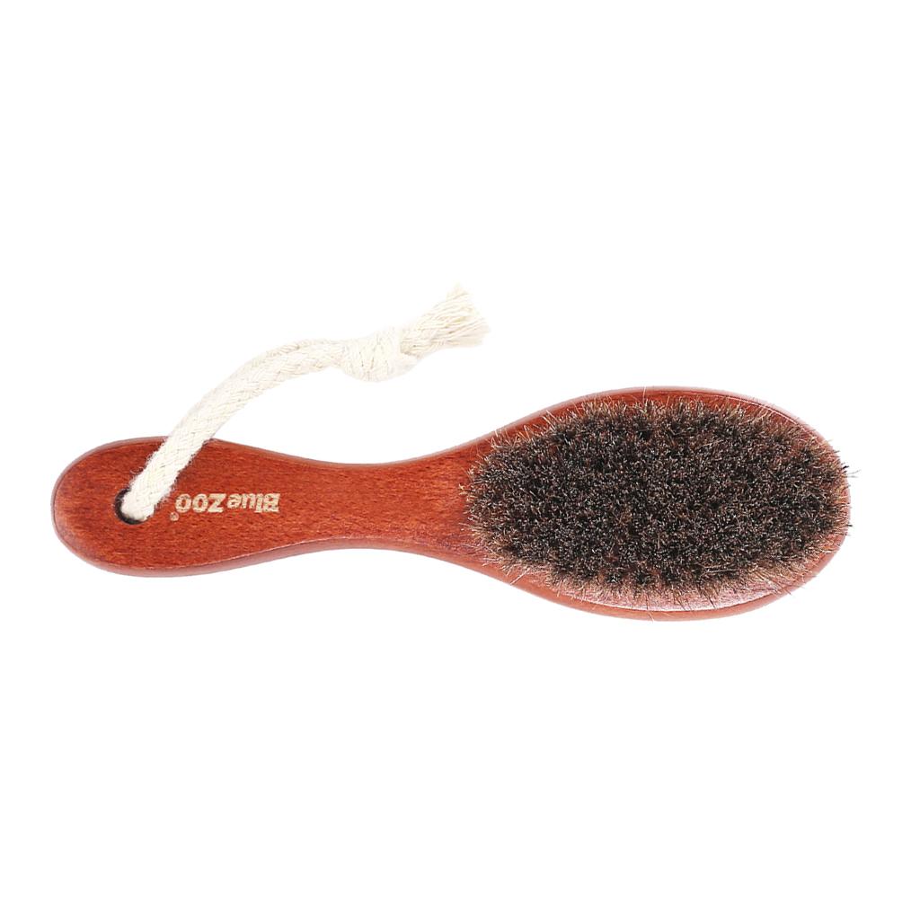 2 Pieces Mini Wooden Handle Beard Grooming Brush Styling Tool Skin Care