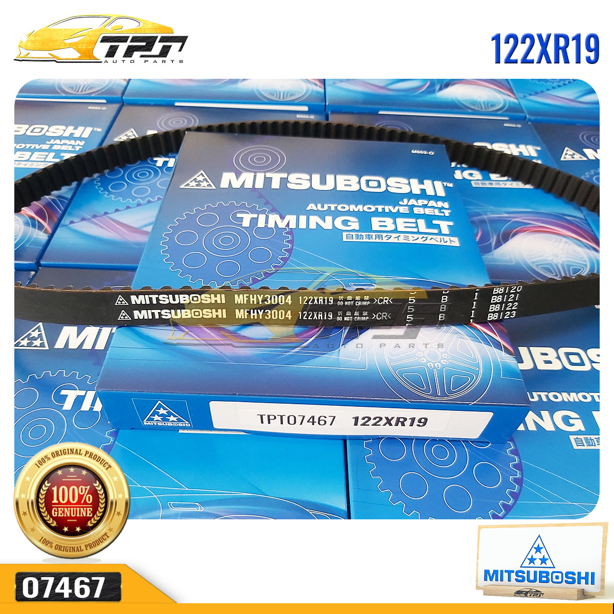 Dây Curoa Cam / Dây Đai Răng Hyundai SONATA II 122XR19 - 122RU19 MITSUBOSHI - Japan
