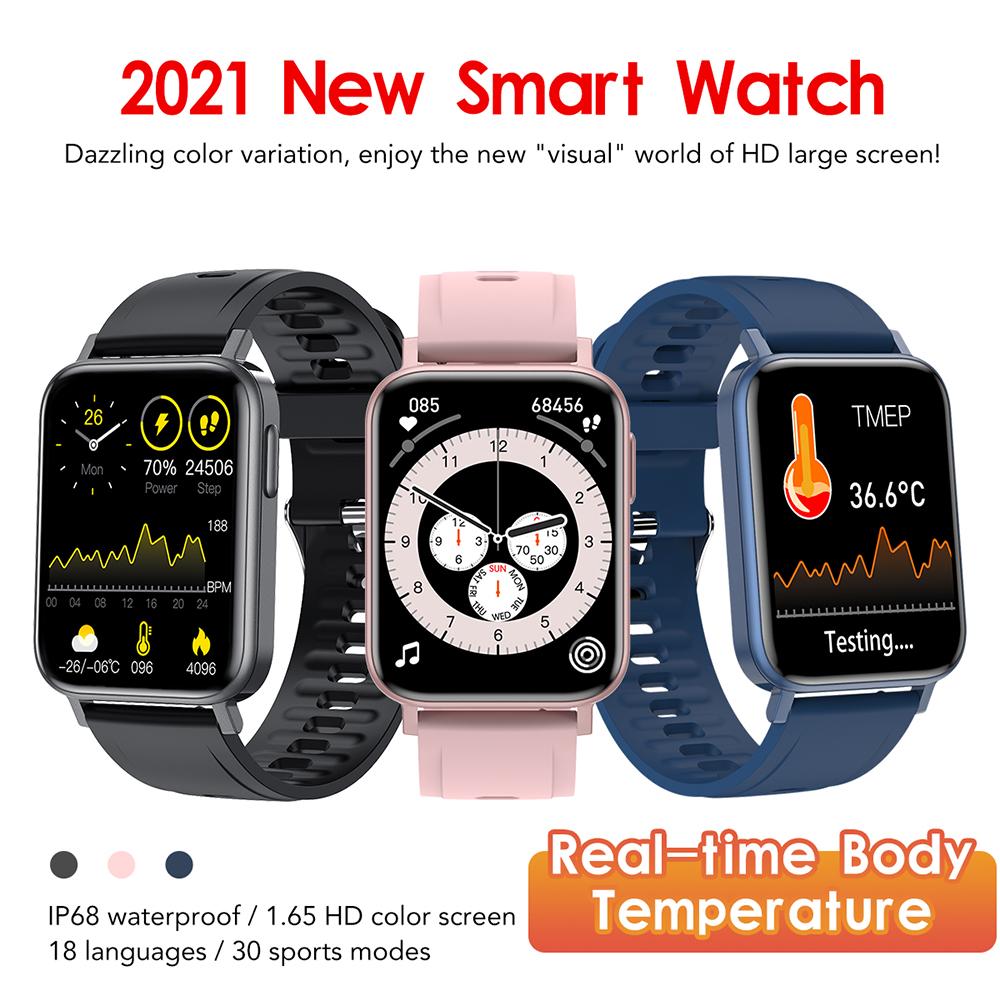1.65 Inch Screen BT 5.0 Smart Watch Smart Fitness Tracker Activity Tracker Watch IP68 Waterproof Smart Bracelet