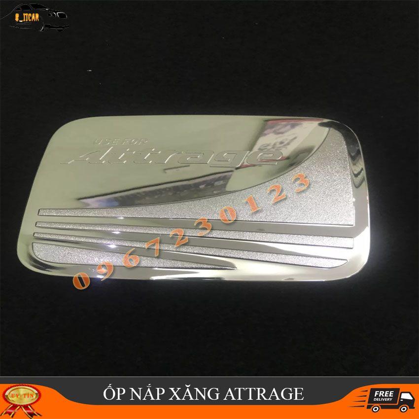 Ốp nắp bình xăng xe Mitsu Attrage mạ crom