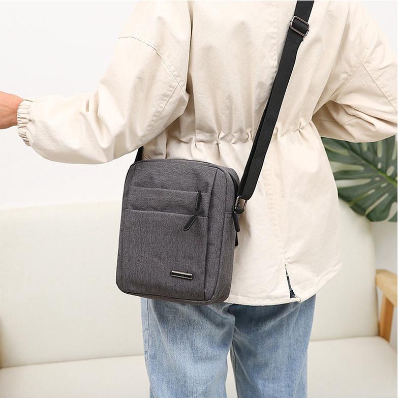 Túi đeo chéo nam Mini nhỏ gọn Slim Bag Unisex vải Oxford nhập khẩu chống thấm nước T44