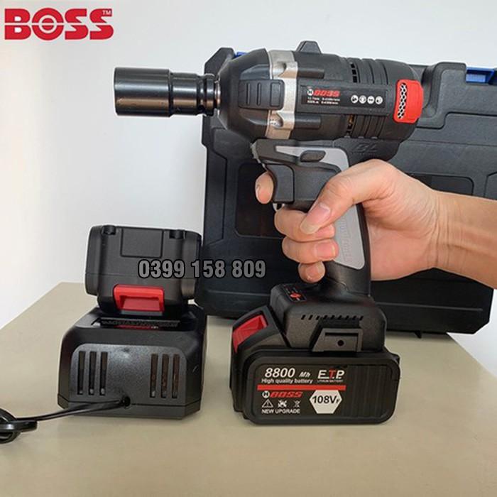 Máy Siết Bulong BOSS 108V pin khủng, động cơ KHÔNG CHỔI THAN