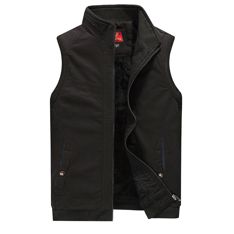 Men's plus velvet padded vest warm casual vest