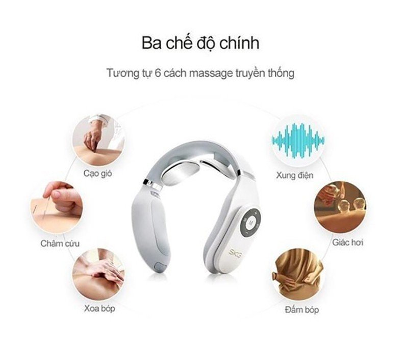 Máy massage cổ SKG 4098E công nghệ xung điện TENS - Hàng chính hãng