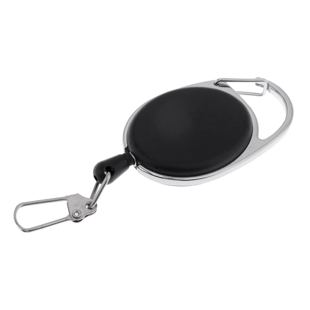 65.5cm/26'' Retractable Key Ring Belt Clip Pull Reel Key Chain ID Holder