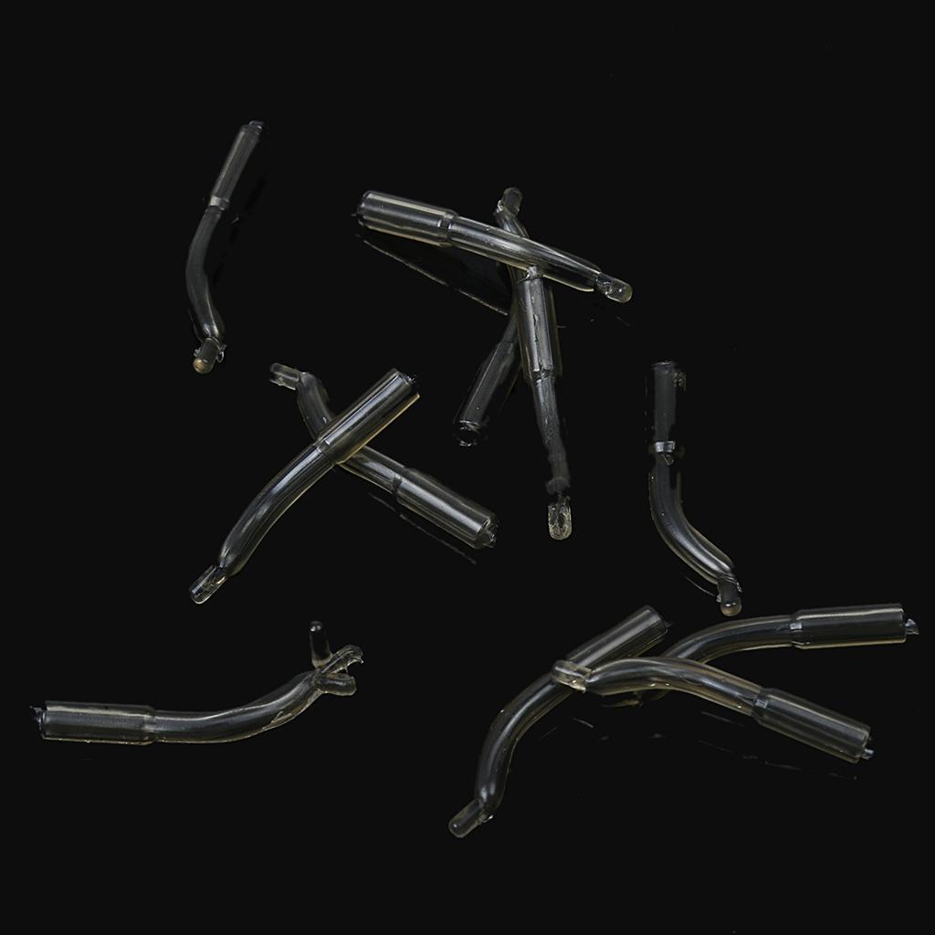 Pack of 10 Carp Accessories Anti- Line Aligner Hook Sleeve End Tackle Fishing Swivel - Light Green/Light Yellow
