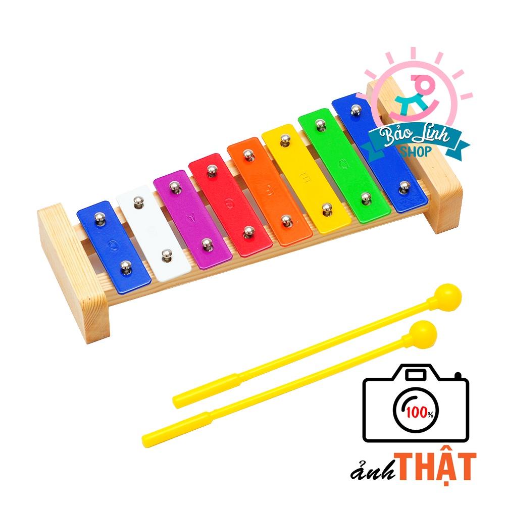 Đàn mộc cầm 8 thanh Xylophone LOẠI ĐẸP cho bé từ 1 tuổi vận động tinh, phát triển thính giác, làm quen với âm nhạc