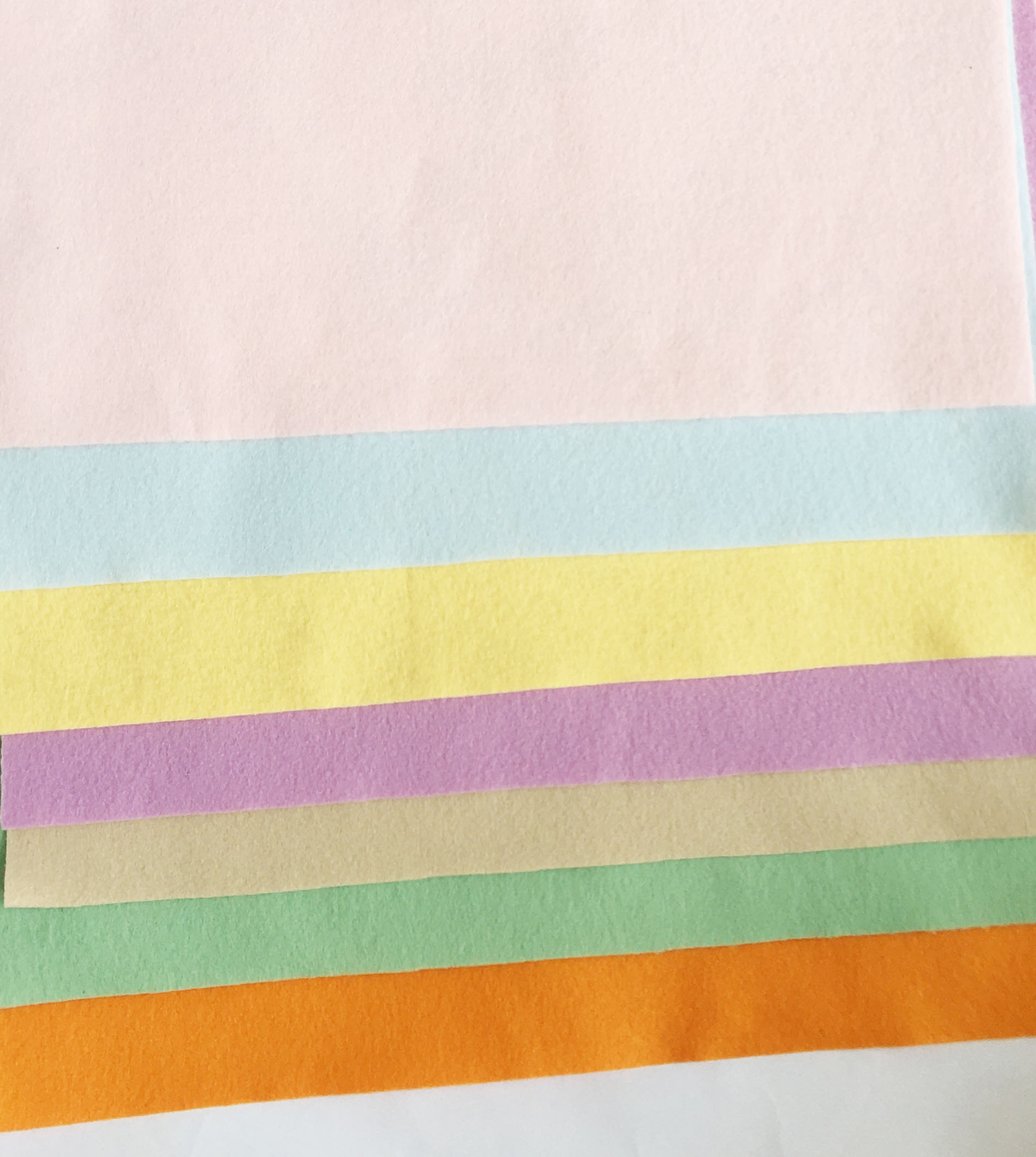 Combo 7 vải nỉ mềm Hàn Quốc cao cấp D30XR37cm 7 màu Pastel   làm đồ handmade, craft, thủ công