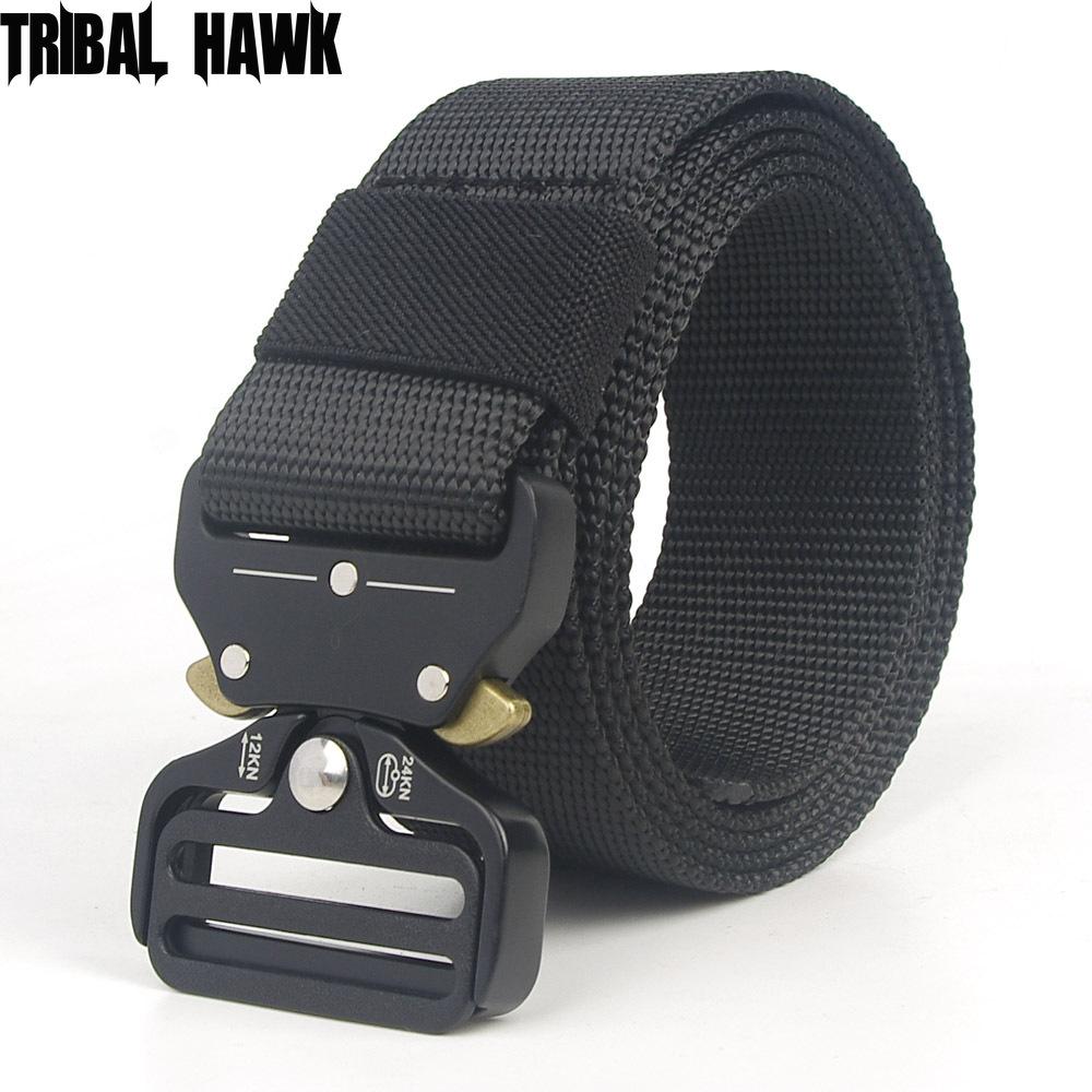 125/135/145Cm Chiến Thuật Quân Đội Đai Nylon Quân Sự Khóa Kim Loại Nam Nữ Cảnh Sát Airsoft Điều Chỉnh Nặng săn Thon Eo