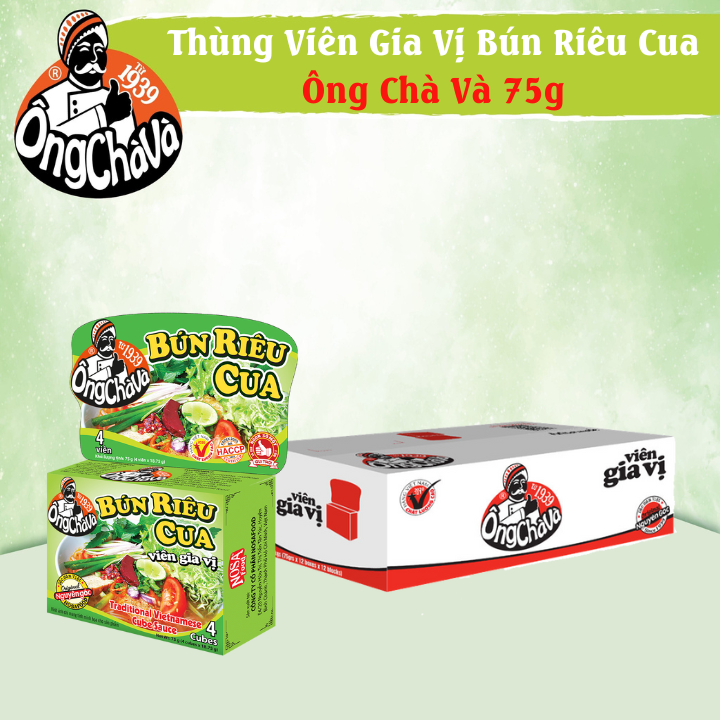 Thùng Viên Gia Vị Bún Riêu Cua 75g Ông Chà Và 144 Hộp Siêu Tiết Kiệm Dễ Đang Sử Dụng Thơm Ngon Thích Hợp Cho Quán Ăn