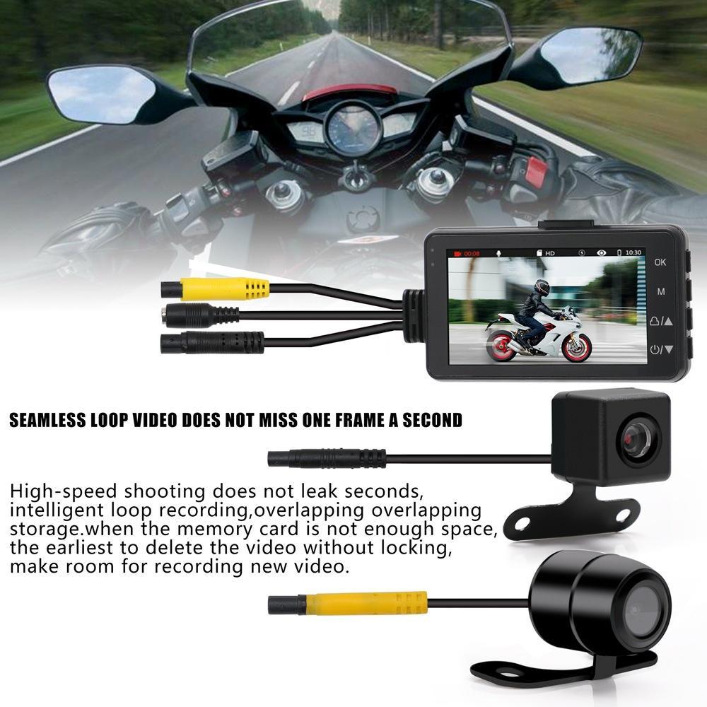 Camera hành trình xe máy có màn hình rời 3inch DVR 1080P HD