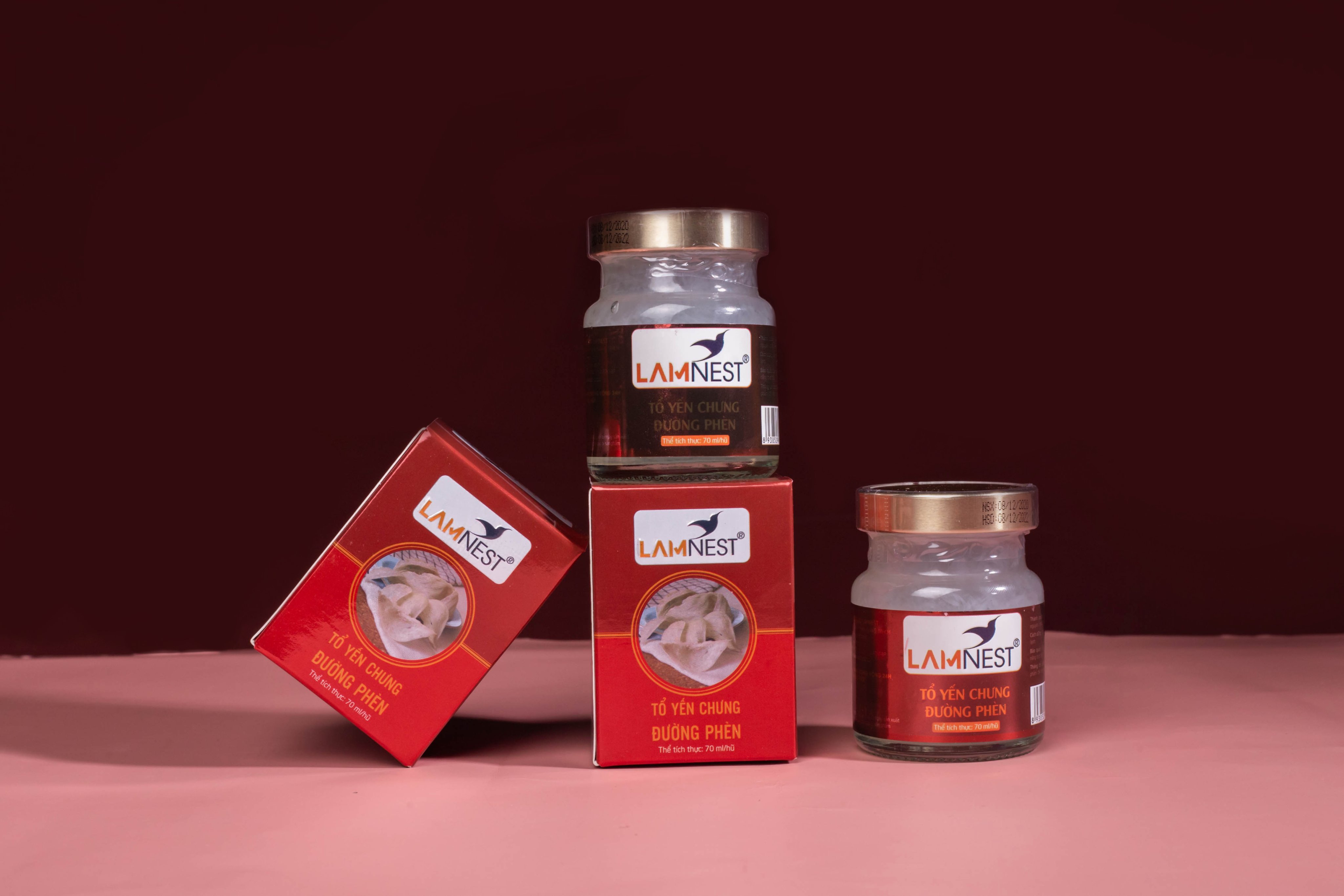 Combo 3 hủ yến chưng ĐƯỜNG PHÈN 28% yến bổ dưỡng - Lamnest