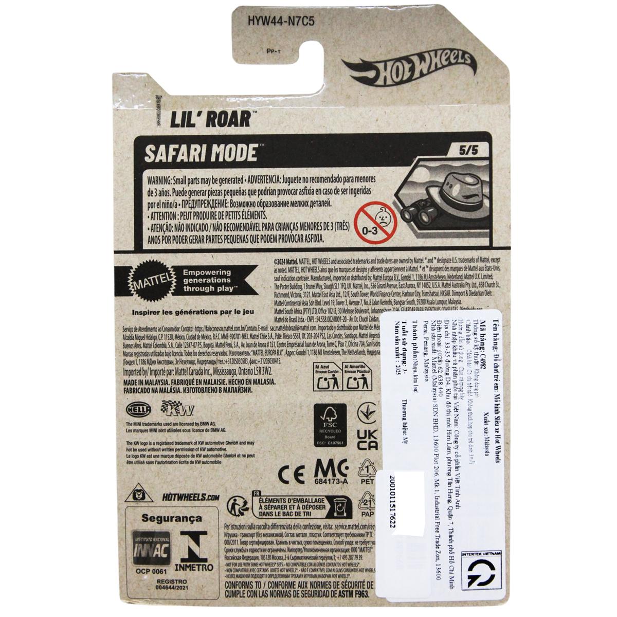 Siêu Xe Hot Wheels C4982 - 203/250 - Lil' Roar