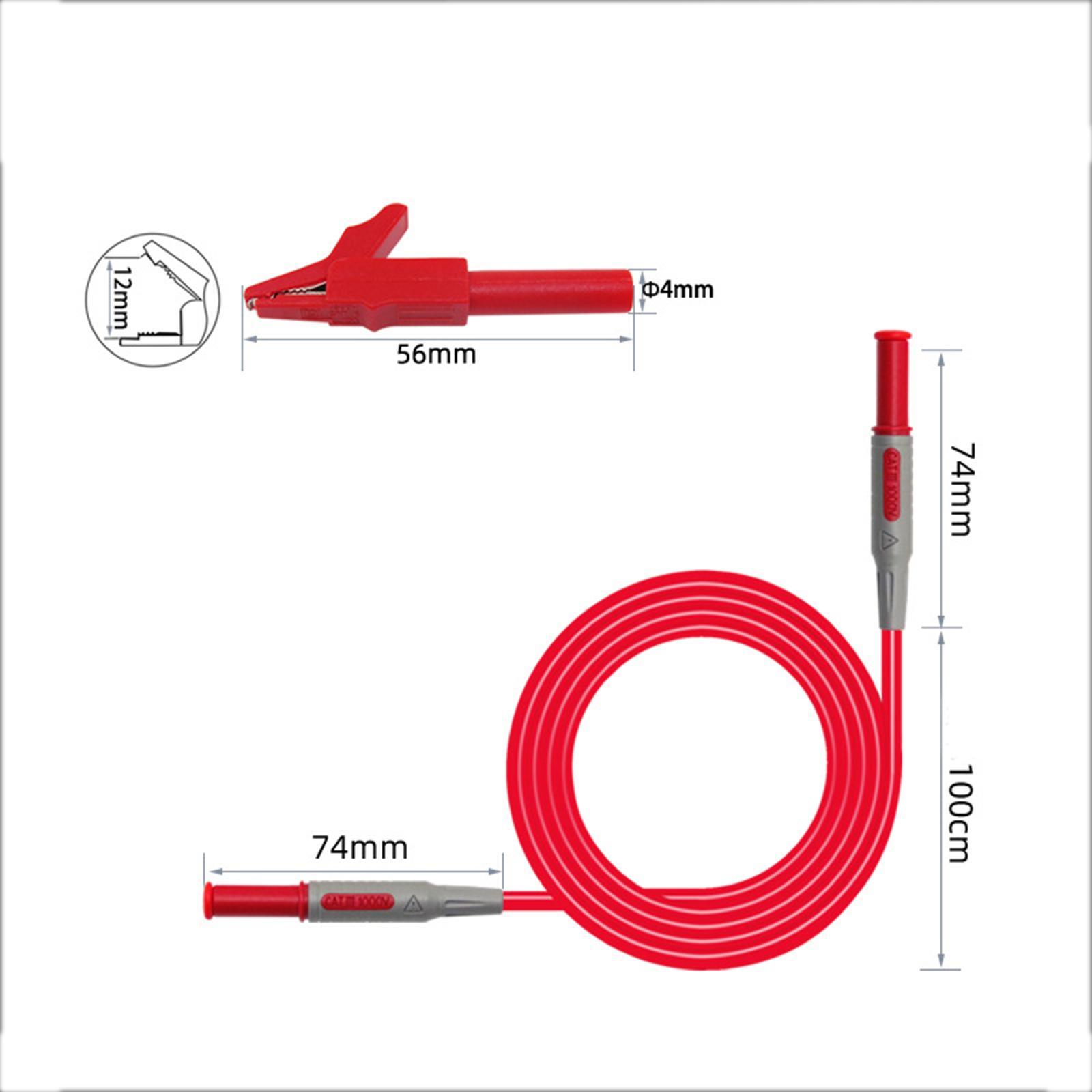 Multimeter Test Leads Kits Test Hook Clips Meter Test Probes Multimeter Pin Probes Professional for Digital Multimeter Test Leads Car Tester