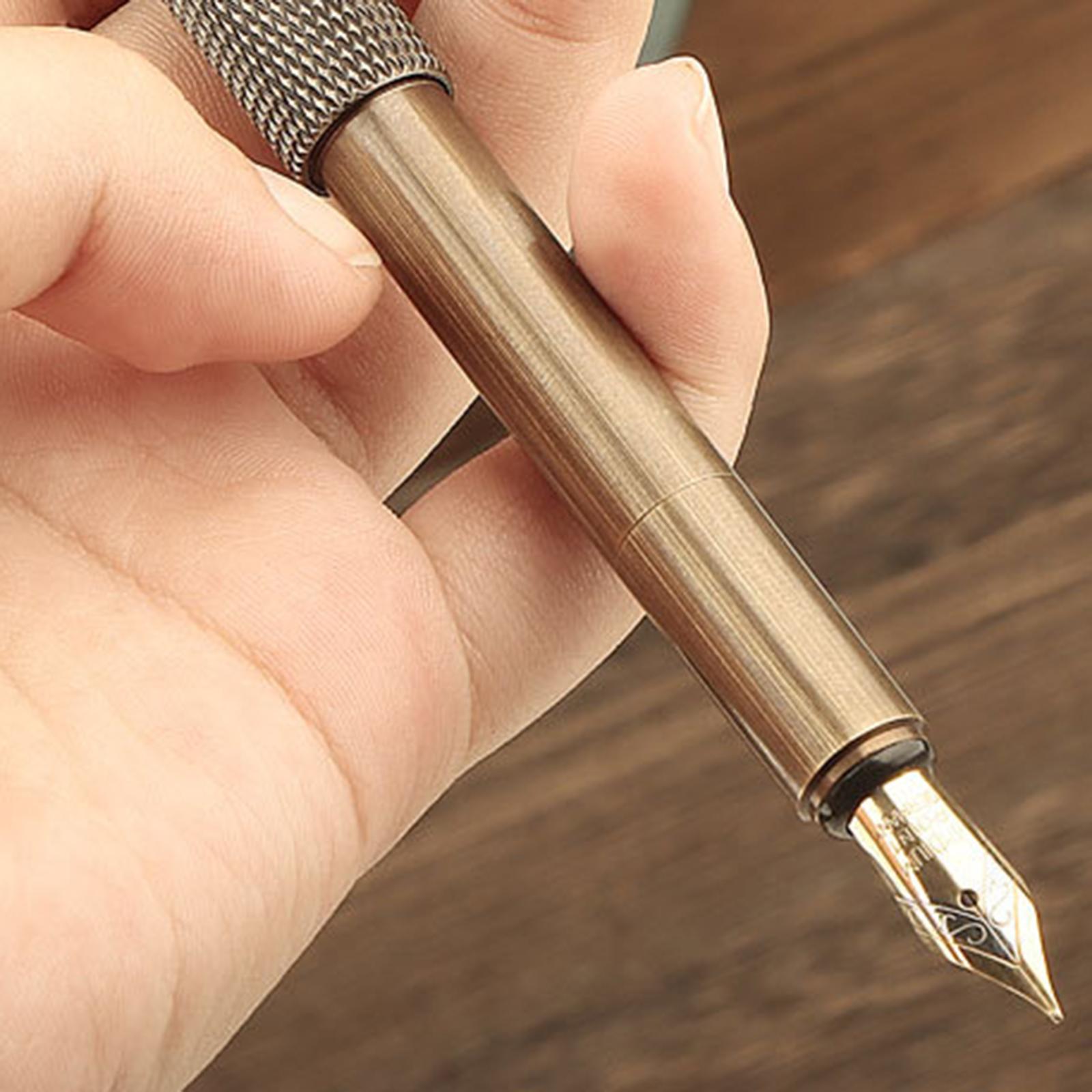 Fountain Pen Writting Pen Lightweight Premium Retractable Gifts Portable Mini Travels Pens Pockets Pen for Office Home Men Women