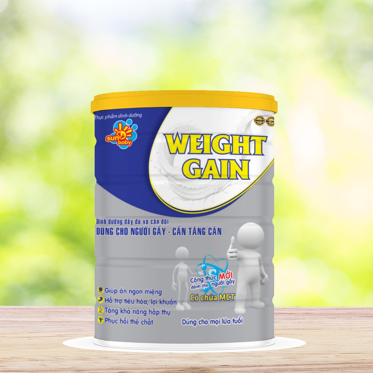 Sữa bột Sunbaby WEIGHT GAIN dinh dưỡng dành cho người gầy cần tăng cân 900G_Sunbaby Weigh gain SWG113