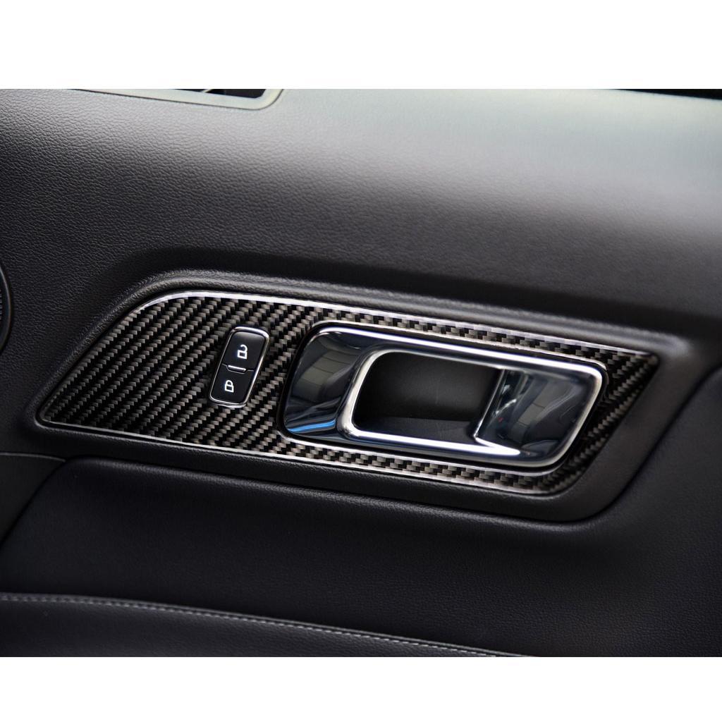 2 Pieces Car Door Handle Bowl Cover Trim For Ford Mustang 2015-2017