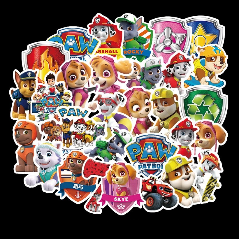 Sticker 50 miếng hình dán Chó cứu hộ - hàng nhập khẩu