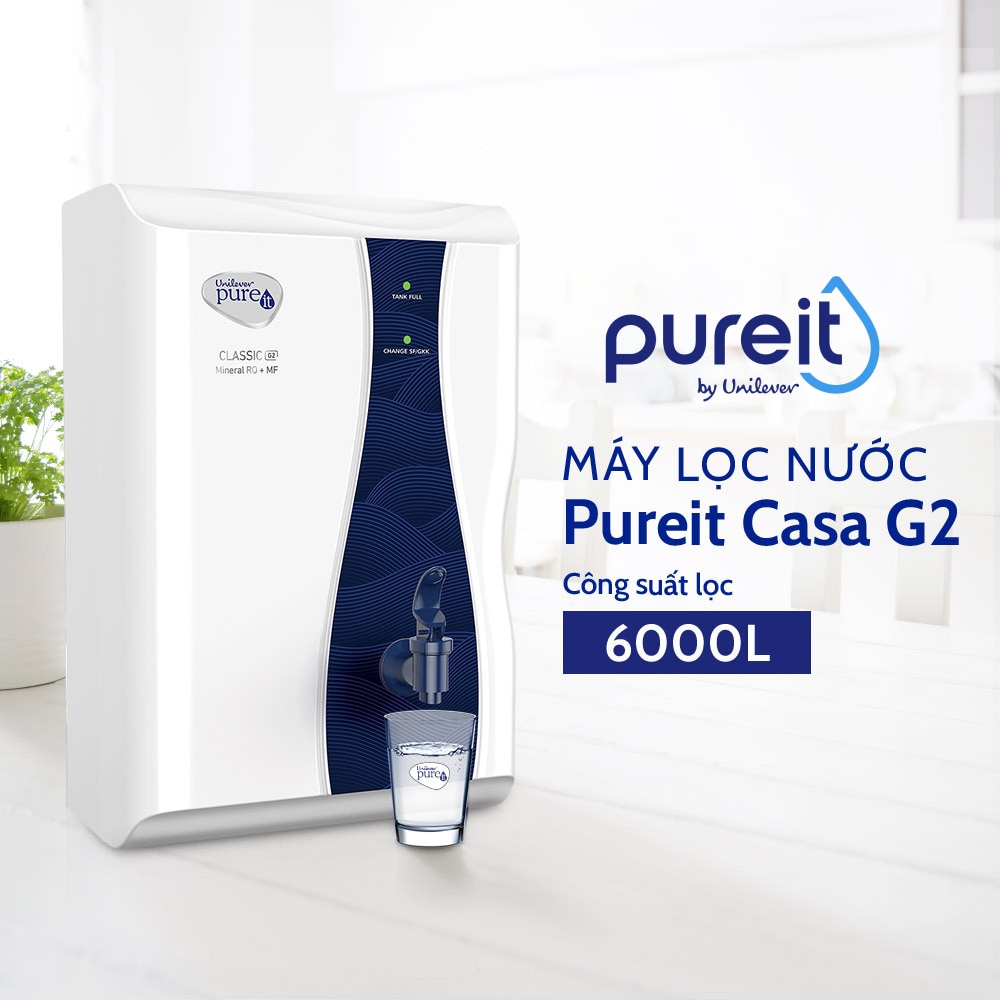 Máy lọc nước Unilever Pureit Casa G2 lọc 20 lít/giờ - Hàng chính hãng