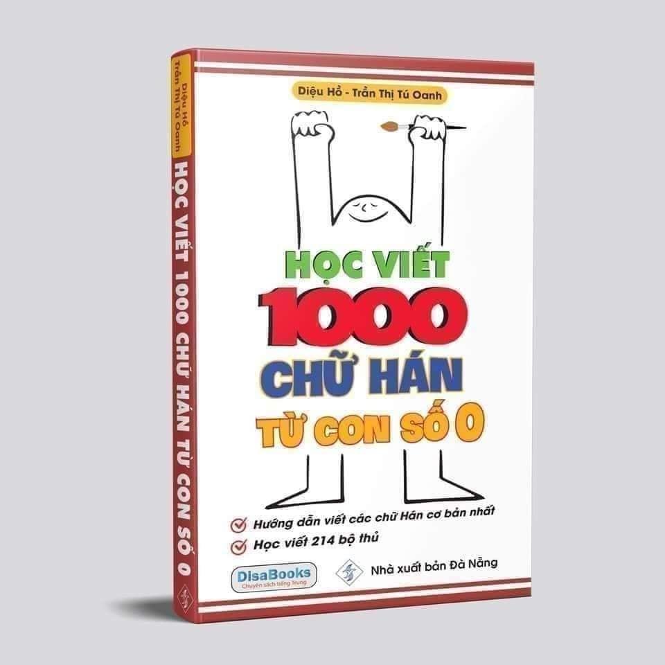 Sách - Combo: Học viết 1000 chữ Hán từ con số 0 + Tự học Tiếng Trung giao tiếp từ con số 0 tập 2