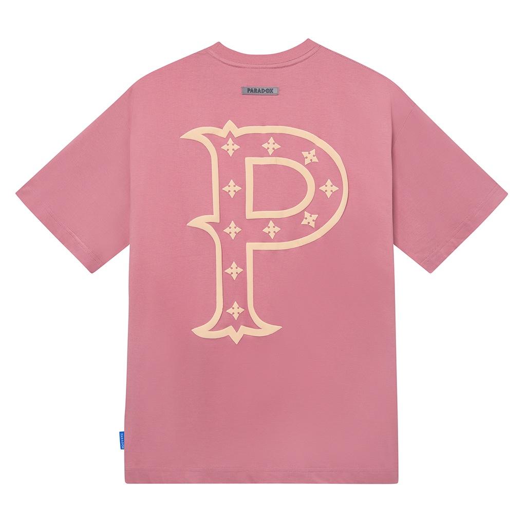 Áo thun form rộng Paradox tay lỡ - Unisex - In hình - SUPERIOR GRASSY - Màu hồng đậm