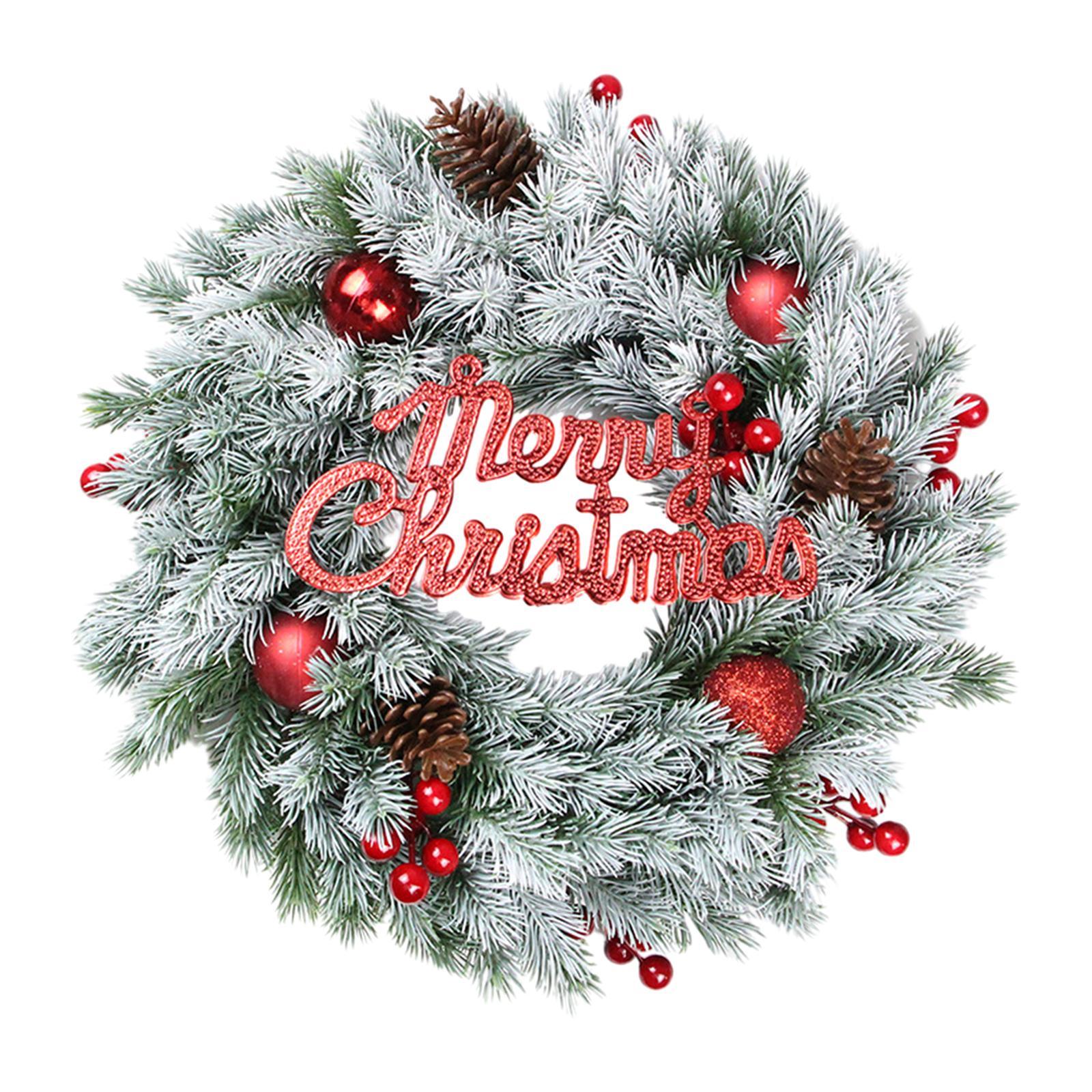 Christmas Wreath Wreath for Front Door Christmas Wreath Door Hanging Holiday Garland Decoration for Bedroom Home Garden Party