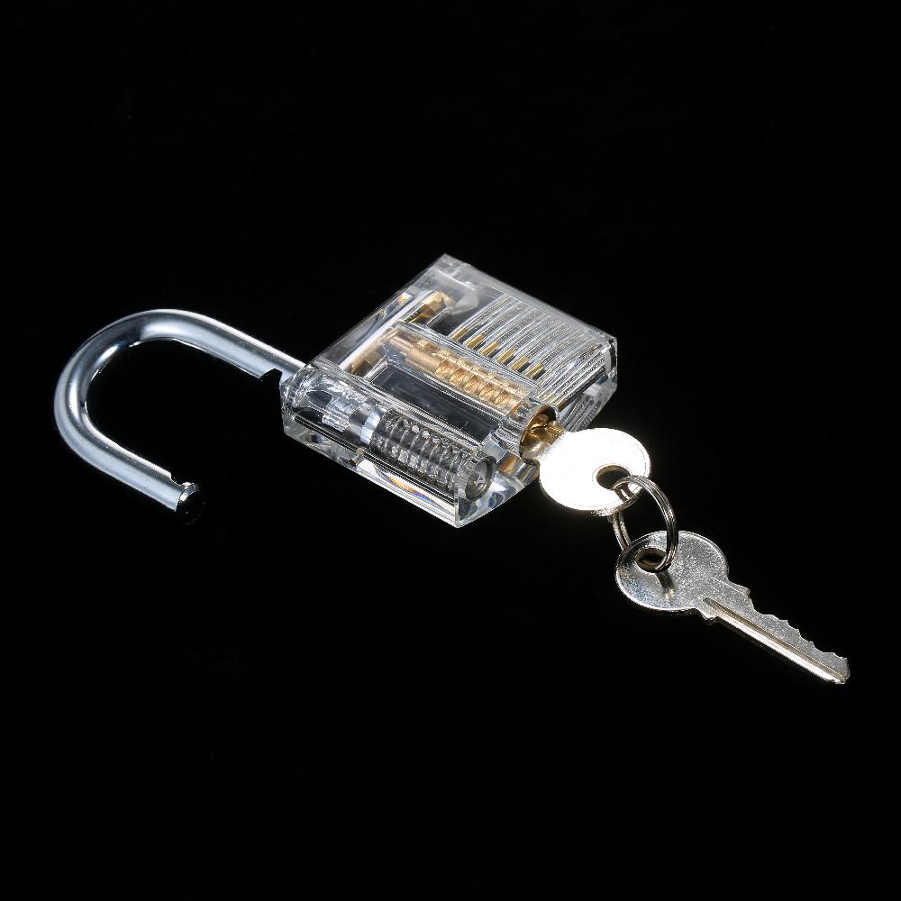 Ổ khóa thực hành trong suốt có thể nhìn thấy cho người mới bắt đầu Padlocks Lock Picking Tool Practice