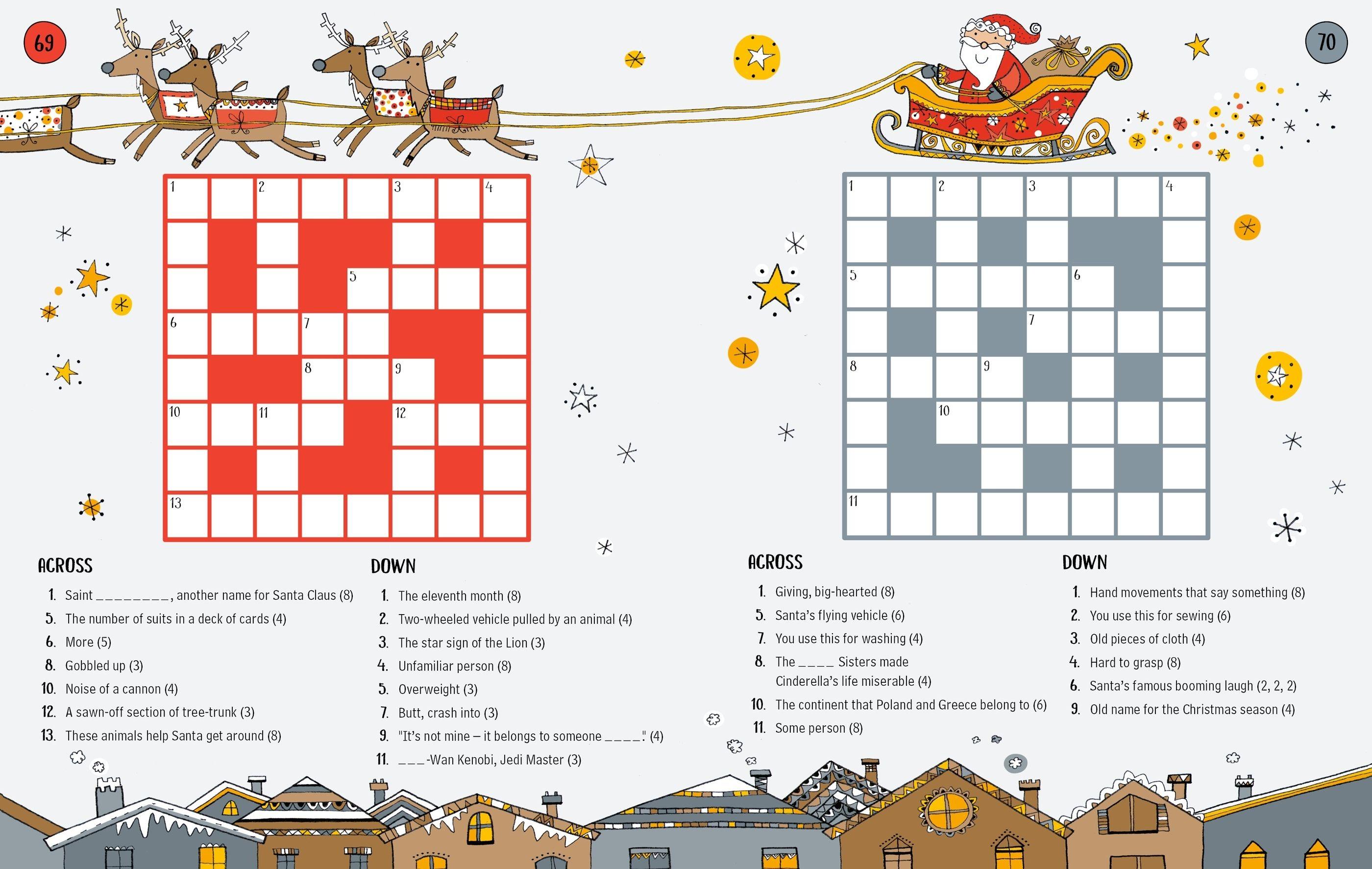 Sách ngoại văn: 100 Children's Crosswords - Christmas