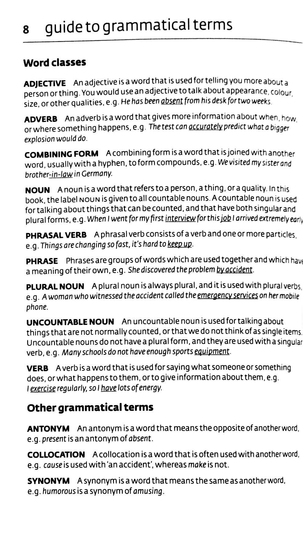 Key Words For Cambridge Engish First