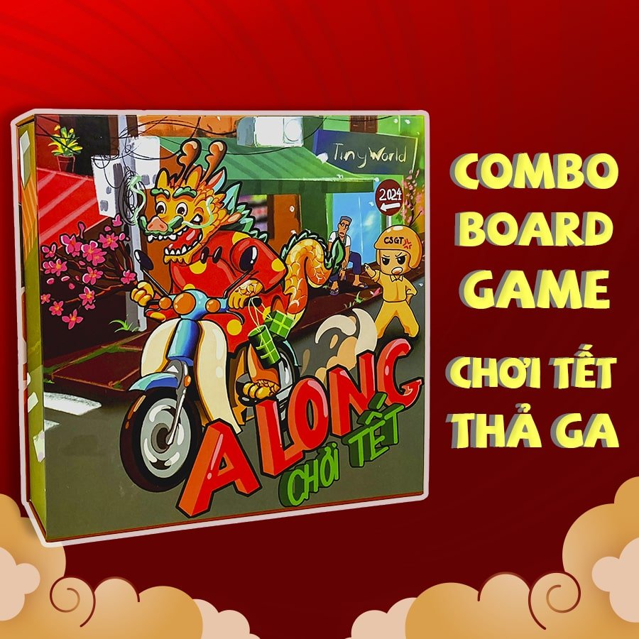 Combo board game A Long Chơi Tết Thả Ga 2 phiên bản trò chơi Tết vui vẻ gắn kết gia đình