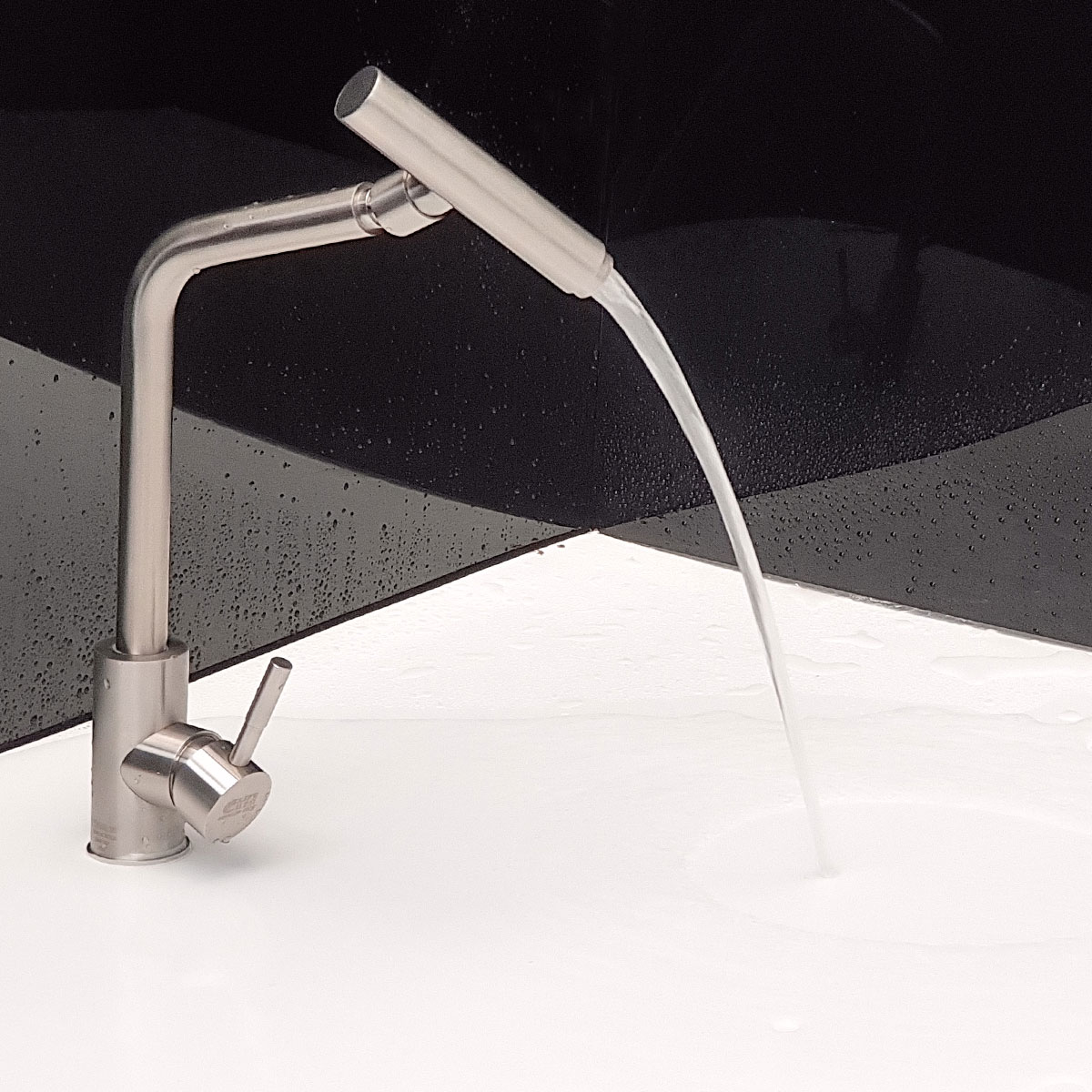 Vòi rửa chén nóng lạnh Inox SUS 304 nguyên khối đầu vòi xoay 360 độ Eurolife EL-T031