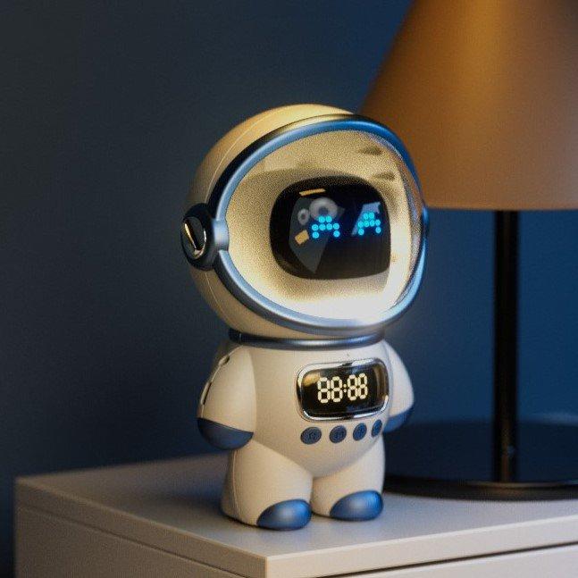 Loa Bluetooth Phi Hành Gia Đẹp mắt có đồng hồ báo thức tích hợp Astronaut AI Clock Speaker - âm thanh sống động