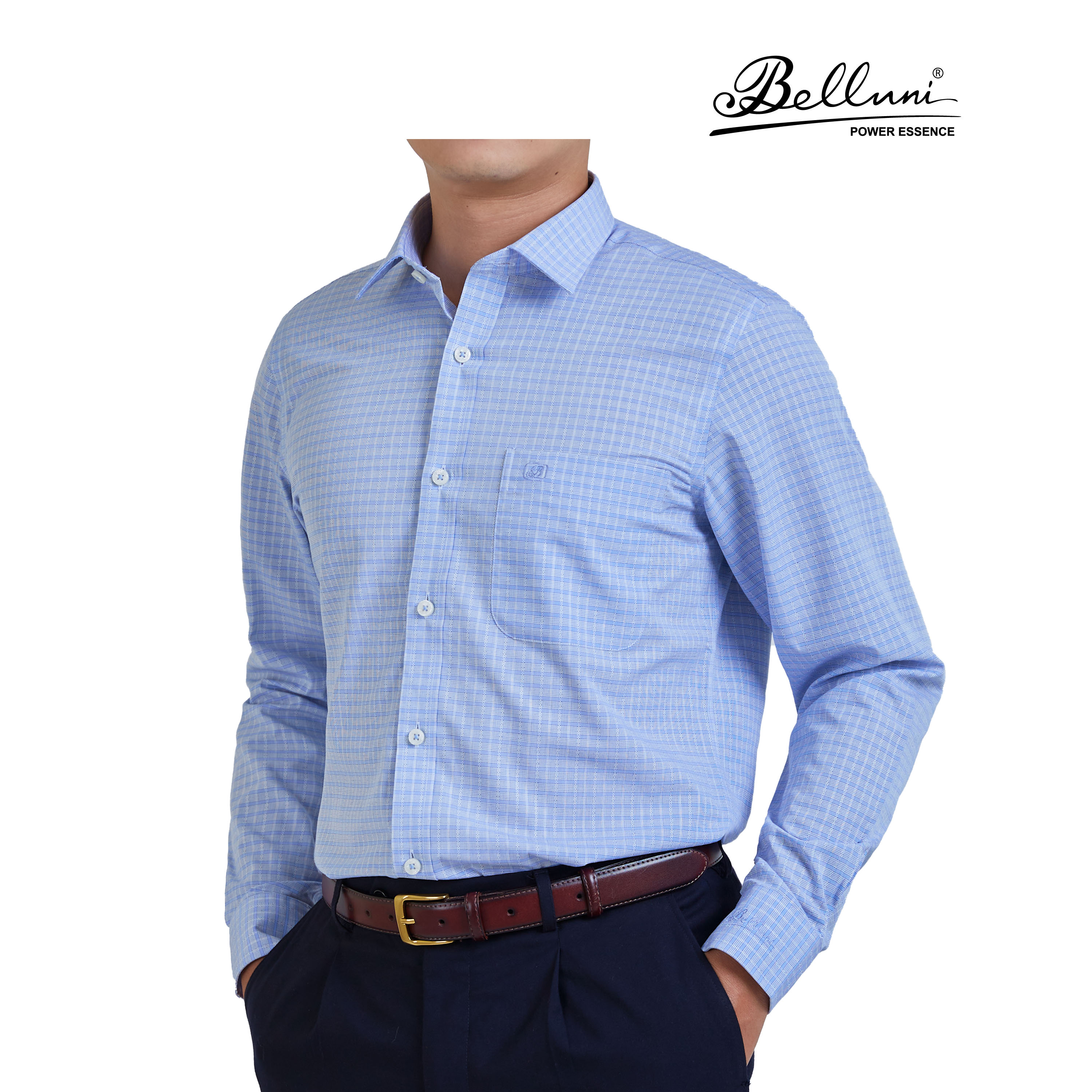 Áo sơ mi nam dài tay cao cấp BELLUNI vải sợi chuối thanh lịch thoáng mát - ABD.BAN.BE.172.B6