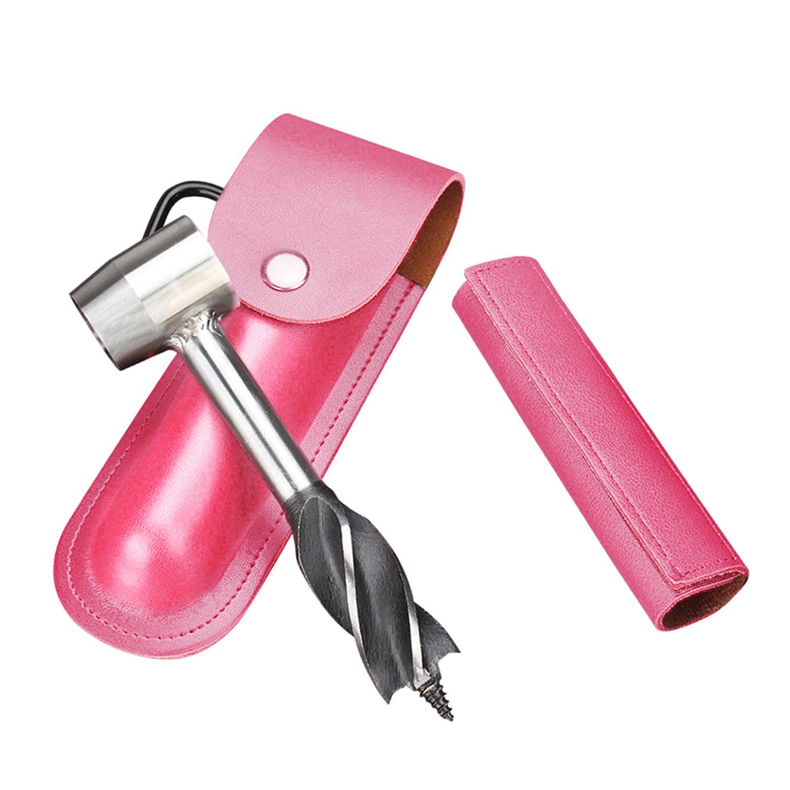 Hand Auger Drill Bit Woodworking Hand Screw Drill Camping Tool pink