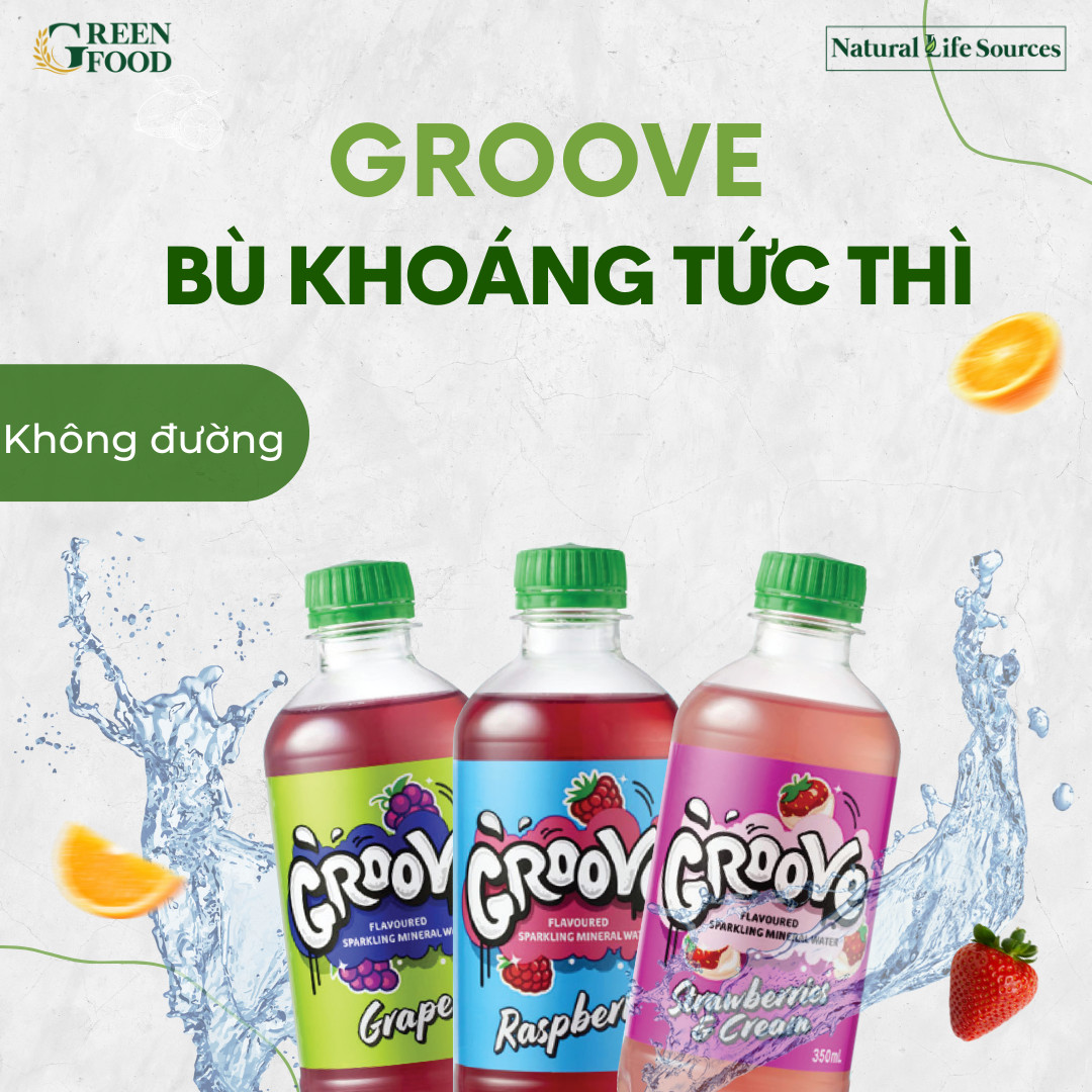 Nước Khoáng Có Gas Groove Vị Nho - Chai 350ml