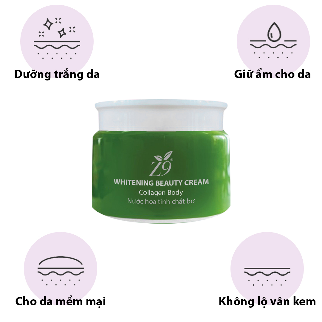 Kem Body Dưỡng Trắng Da Z9 Mịn Màng Hấp Dẫn 180g