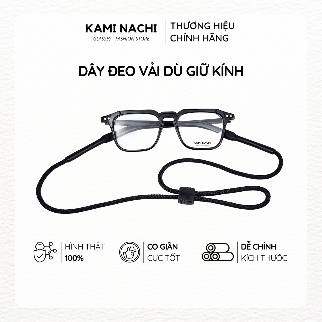 Dây đeo giữ kính KAMI NACHI chất liệu vải dù có lớp đệm silicon chuyên dụng chống rơi kính