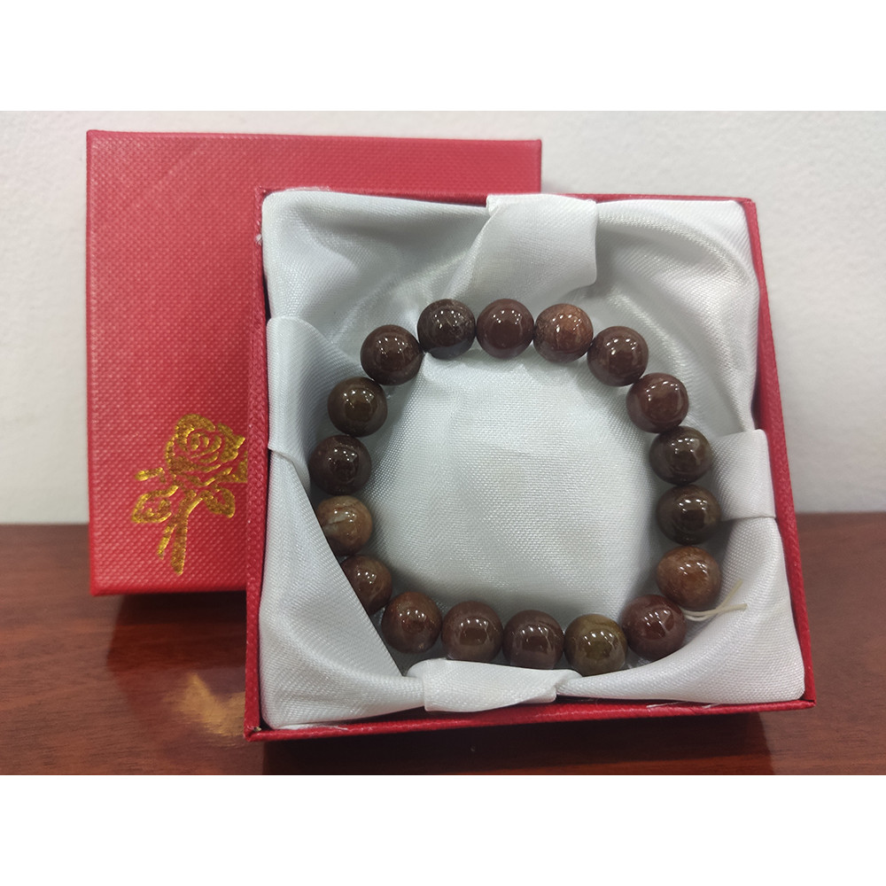 Vòng tay san hô hóa thạch 10 ly, vòng tay chuỗi đá